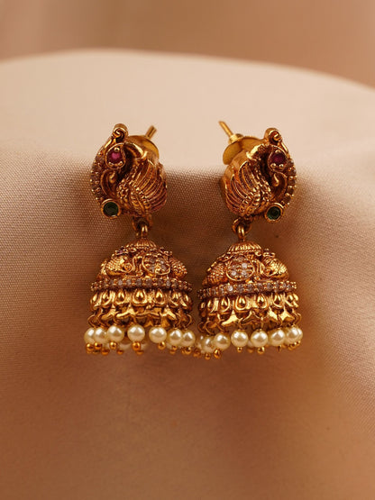 Temple Jhumka Earrings