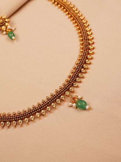 Royal Leafdrop Necklace Set