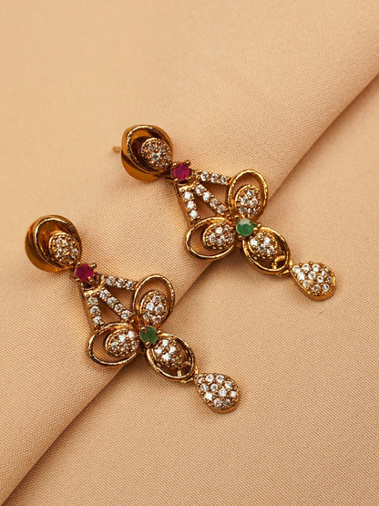 Floral Harmony Crystal Necklace Set