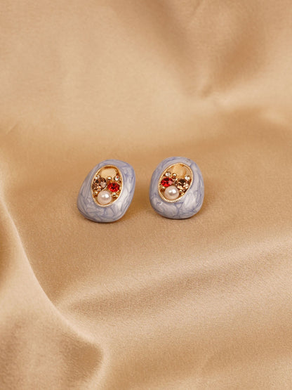 Misty Slate Treasure Studs