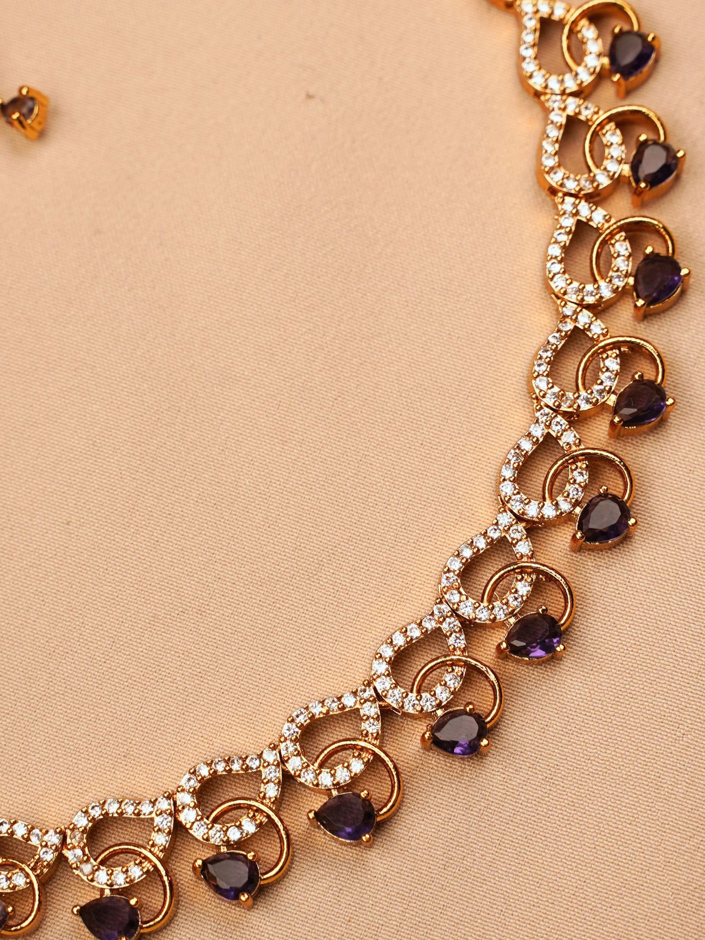 Amethyst Purple Lace Necklace Set