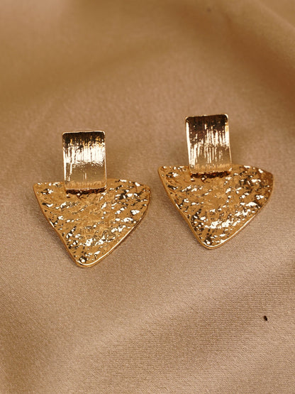 Aurelia Textured Triangle Stud Earrings