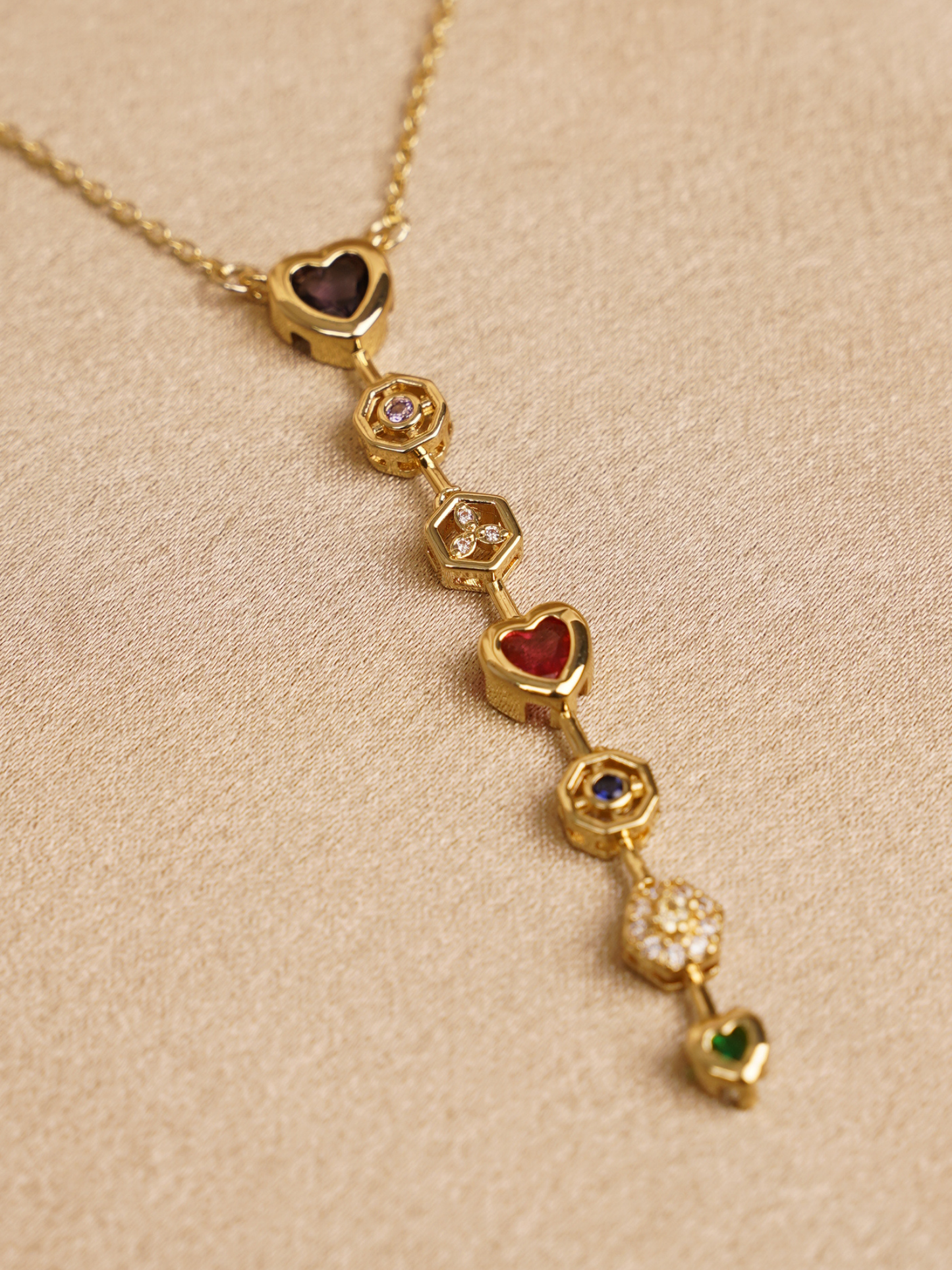 Prism Heart Drop Necklace