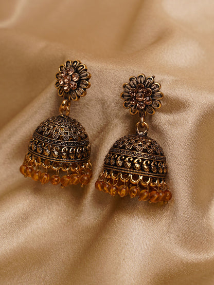 Amber Royale Jhumka Earrings