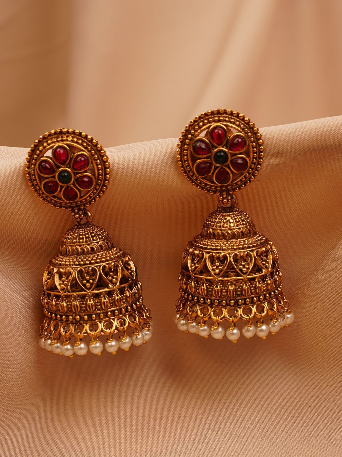 Royal Temple Antique Jhumkas