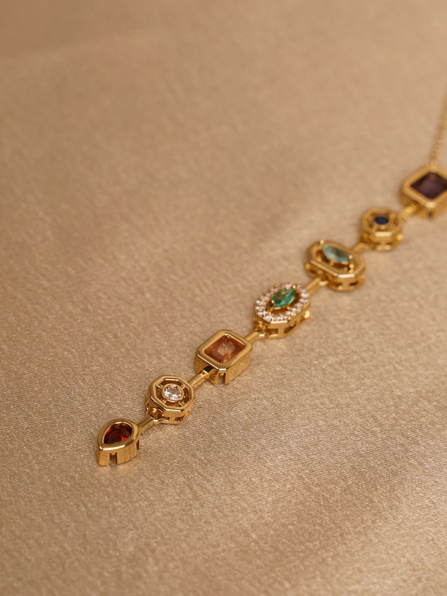 Regal Cascade Multi-Stone Necklace
