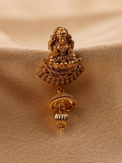 Lakshmi Idol Temple Drop Earrings