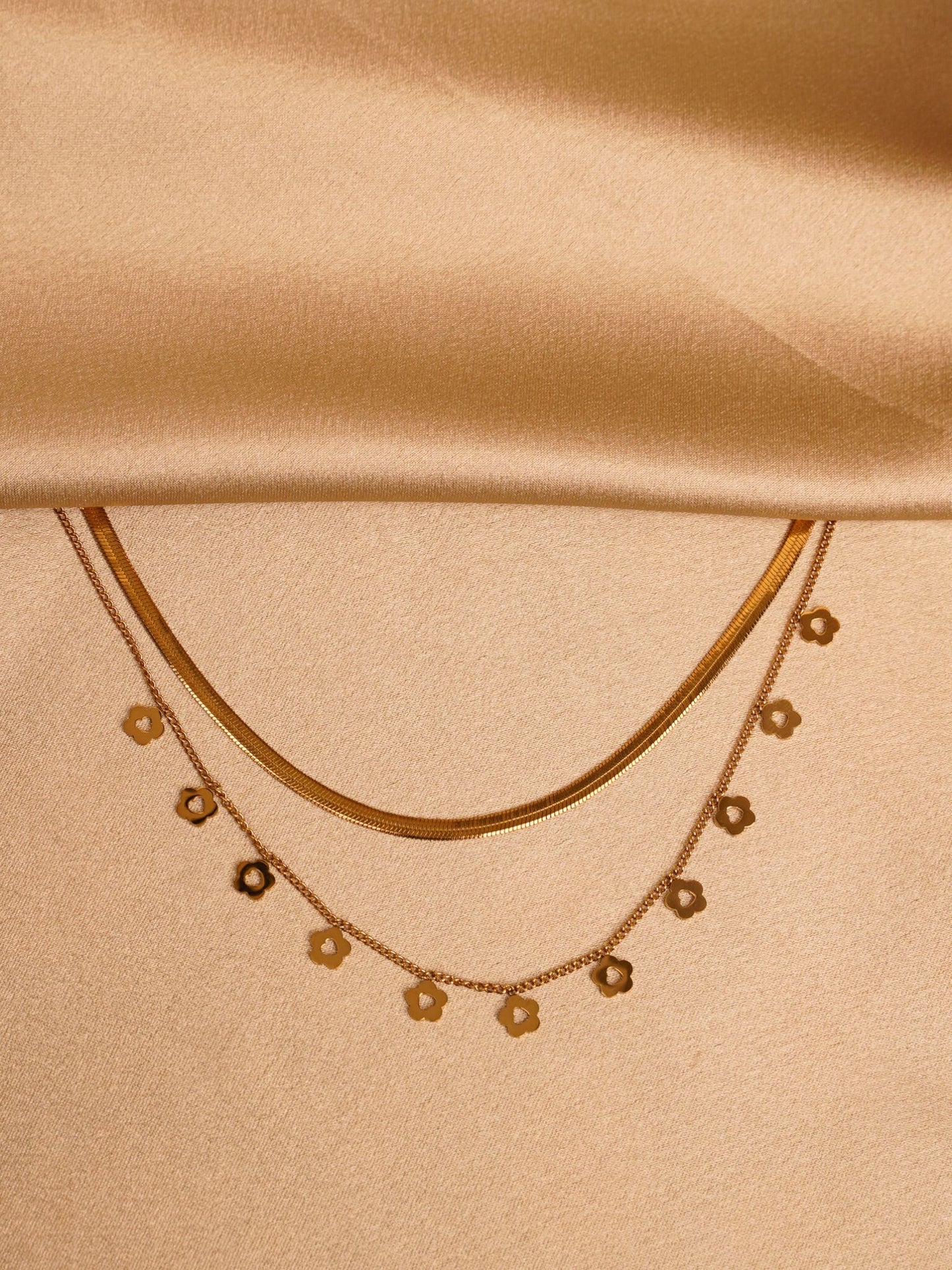 Golden Blossom Layered Necklace