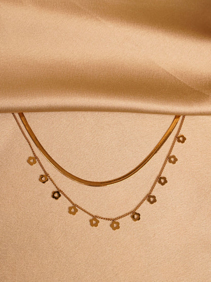 Golden Blossom Layered Necklace