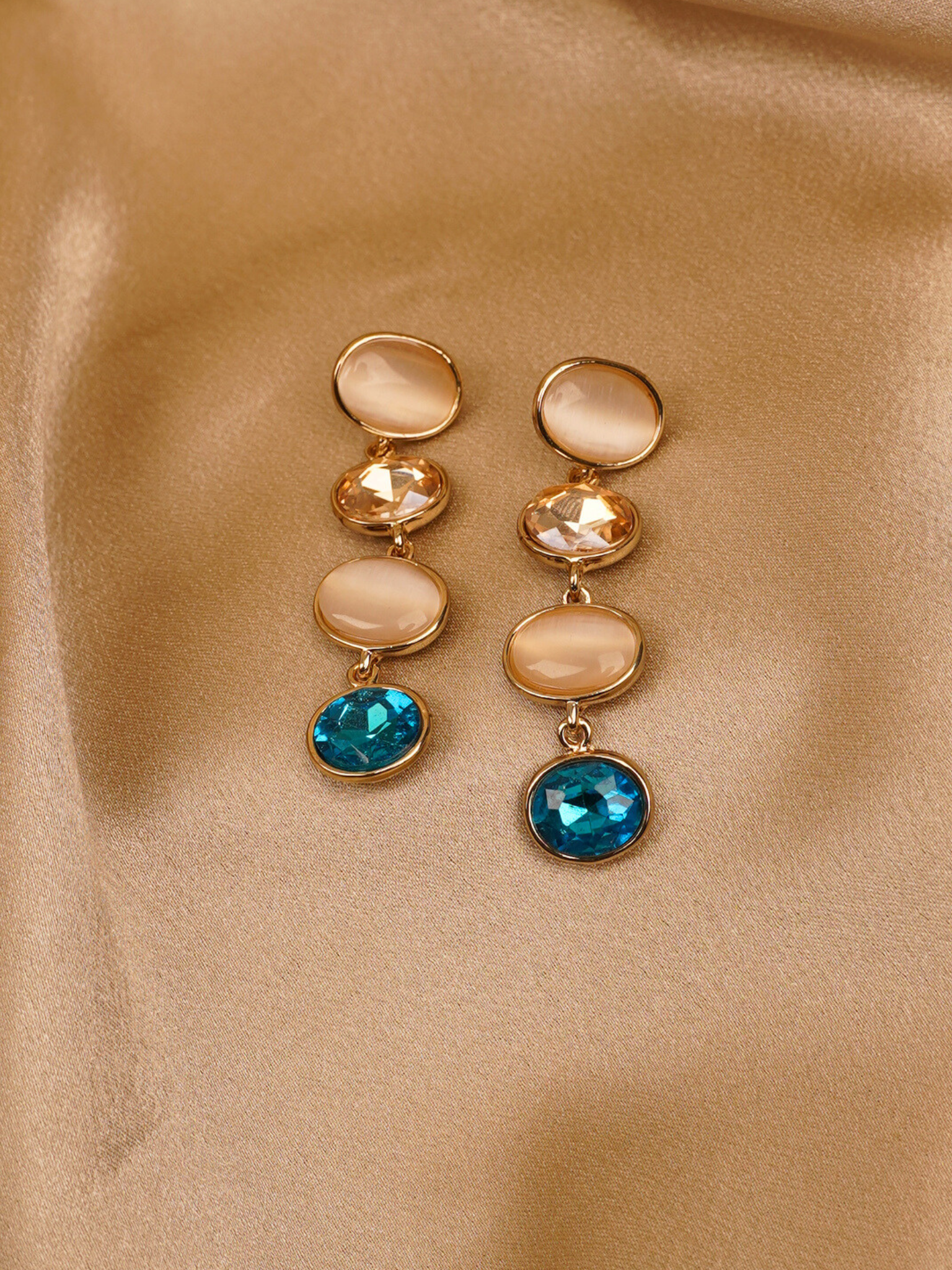 Ocean Luxe Multi-Stone Drop Earrings