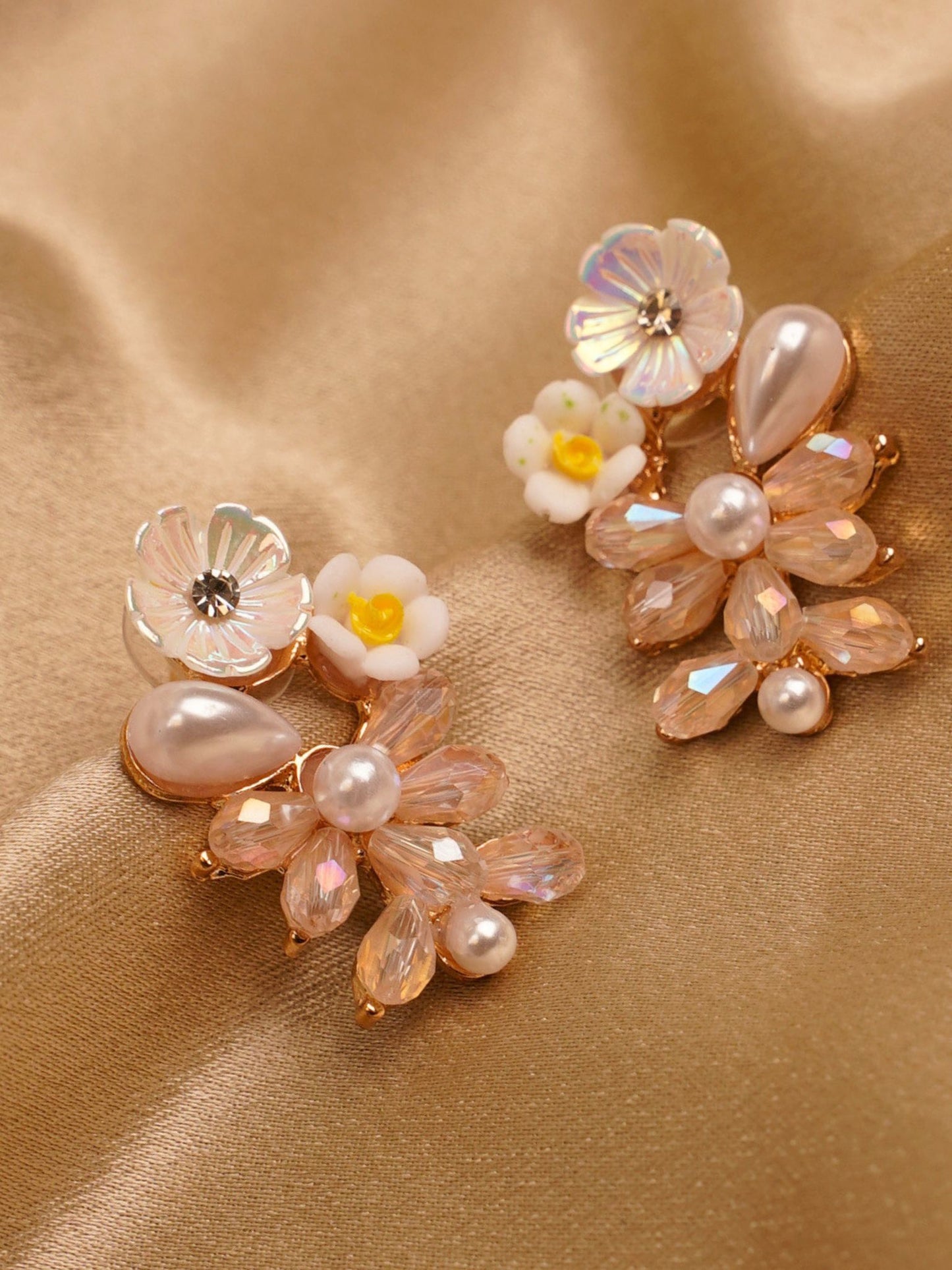 Blush Garden Pearl Drop Earrings