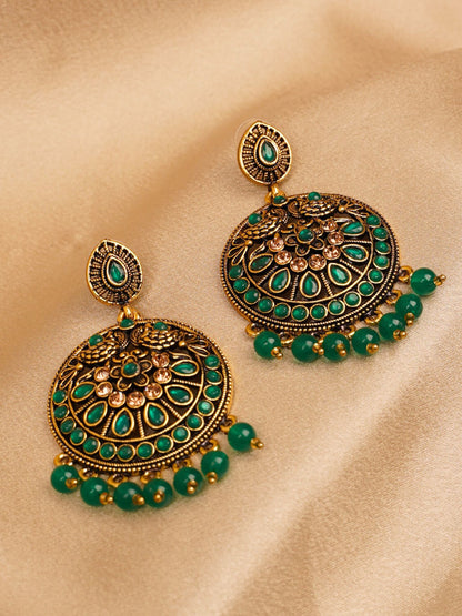 Emerald Noor Chandbali Earrings