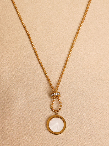 Aurora Circle Drop Necklace
