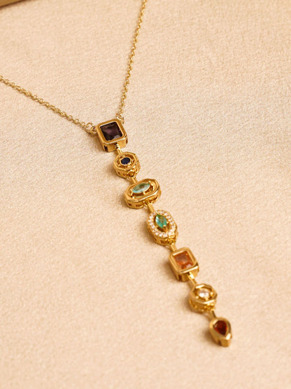 Regal Cascade Multi-Stone Necklace
