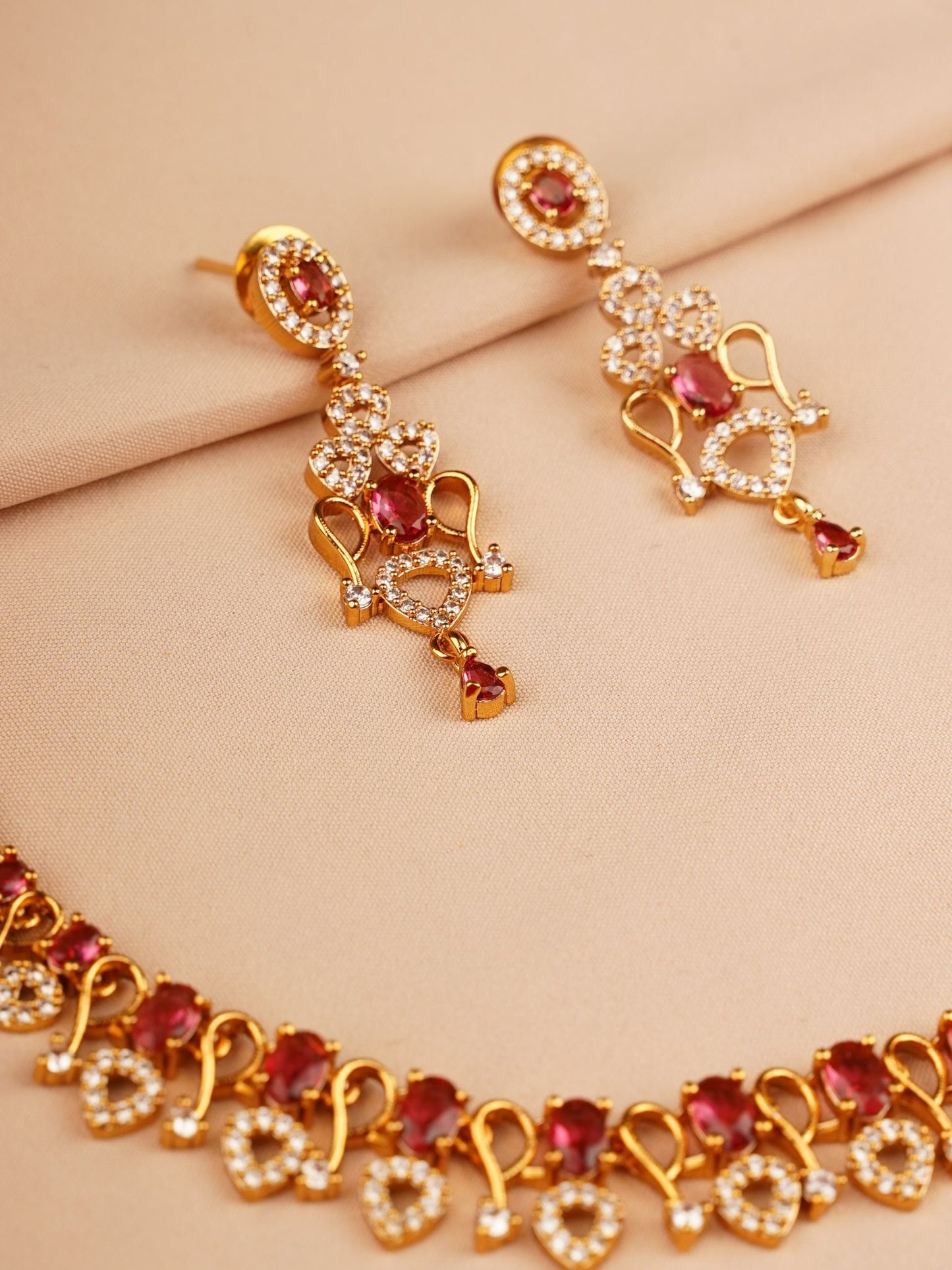 Ruhani Ruby Necklace Set