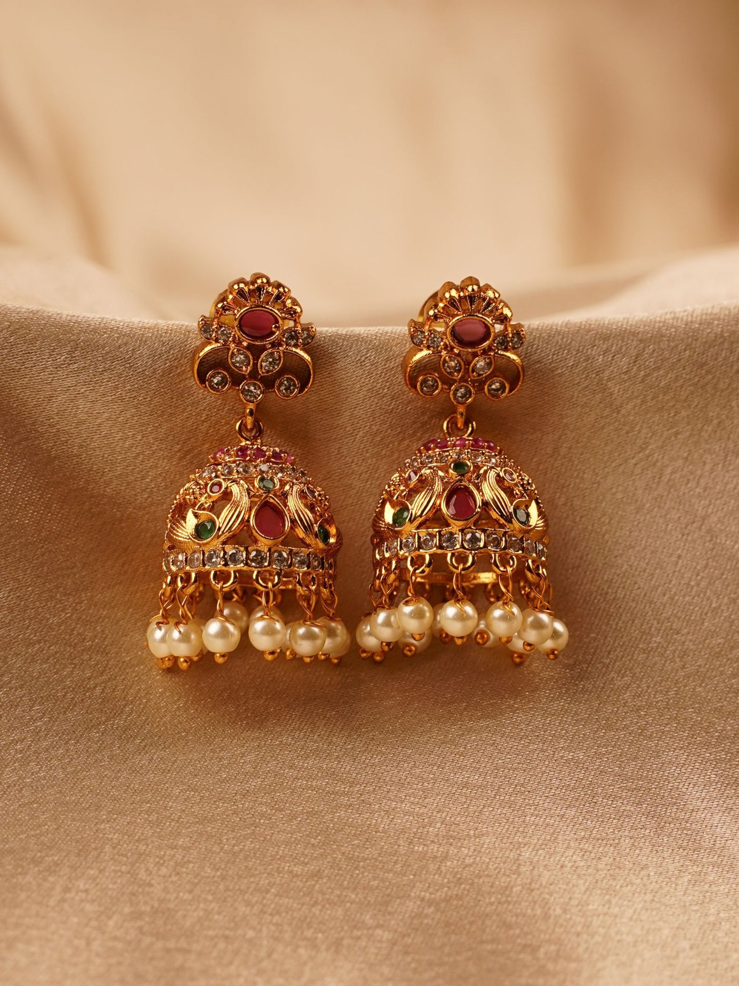 Ruby Heritage Temple Jhumka