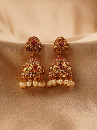 Ruby Heritage Temple Jhumka