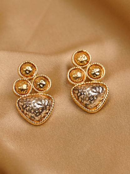 Regal Aura Textured Drop Earrings