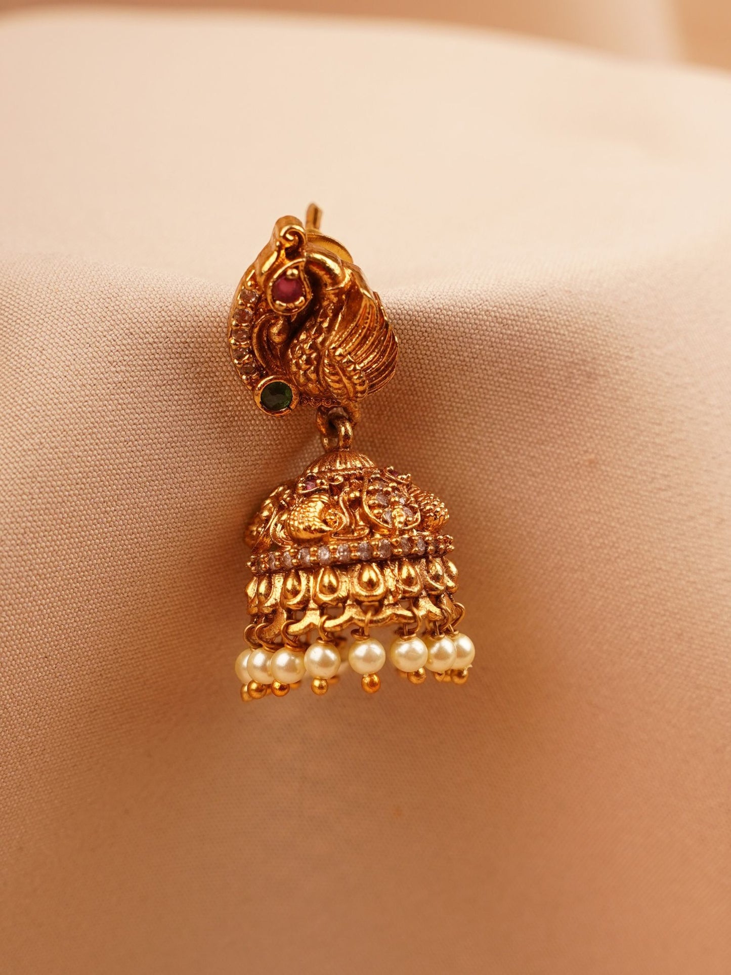 Temple Jhumka Earrings