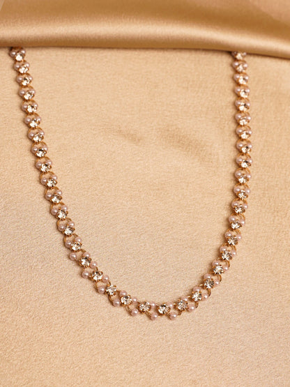 Blush Sparkle Pearl Necklace