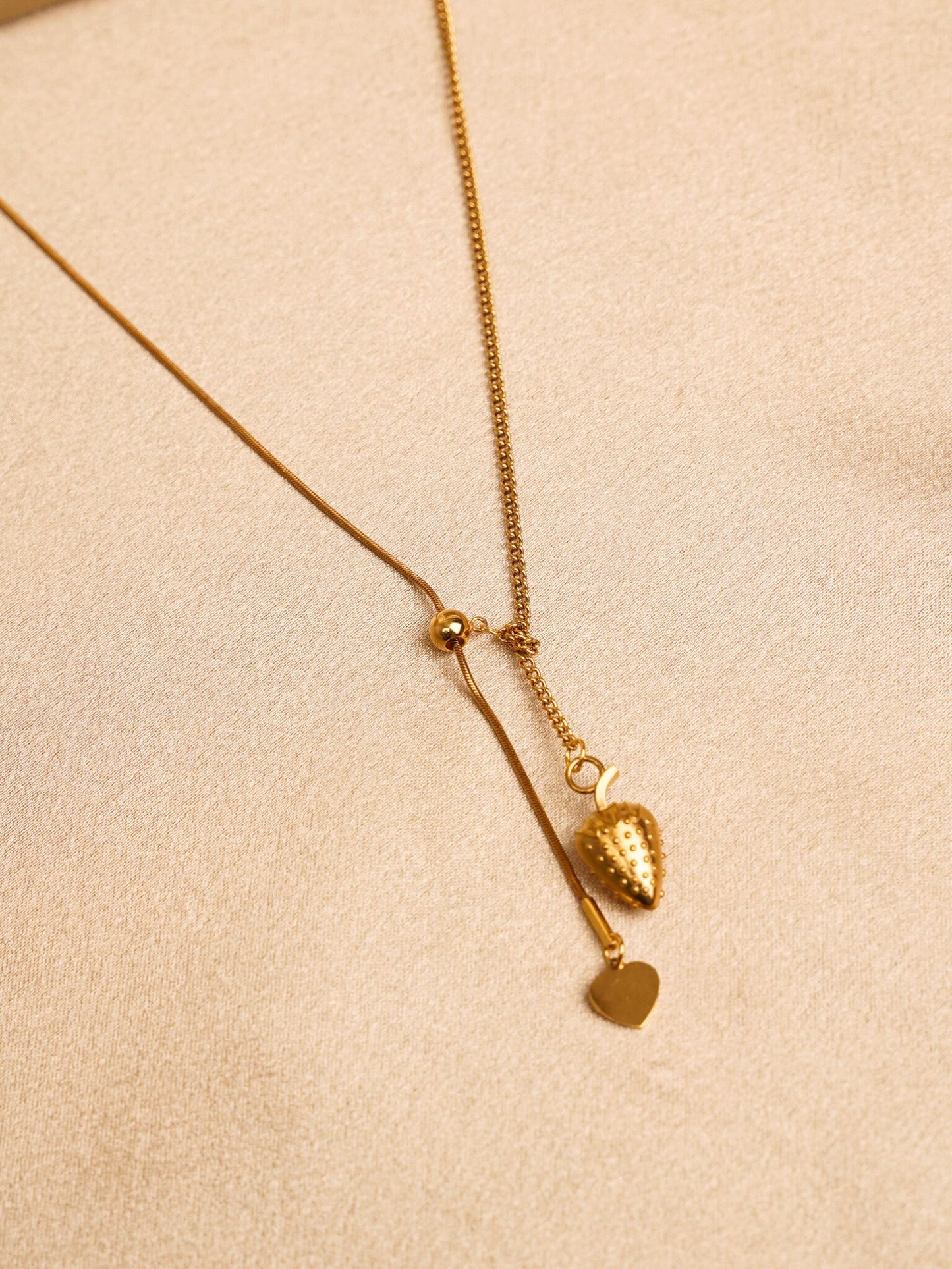 Golden Berry Drop Necklace