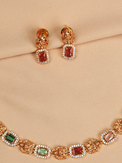 Multicolor Stone Necklace Set