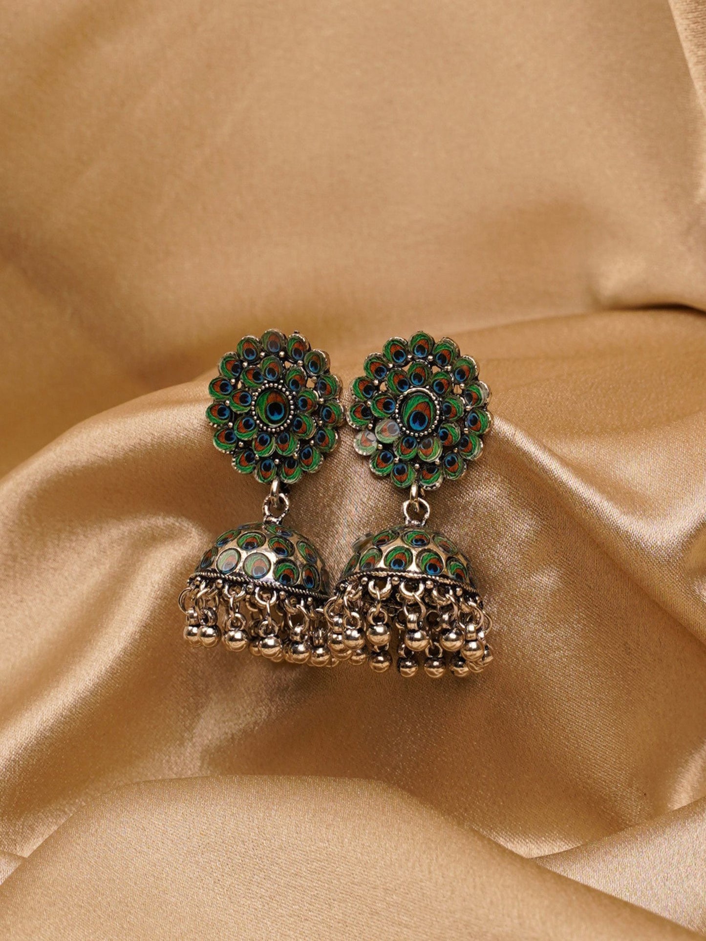 Mayura Peacock Jhumka Earrings