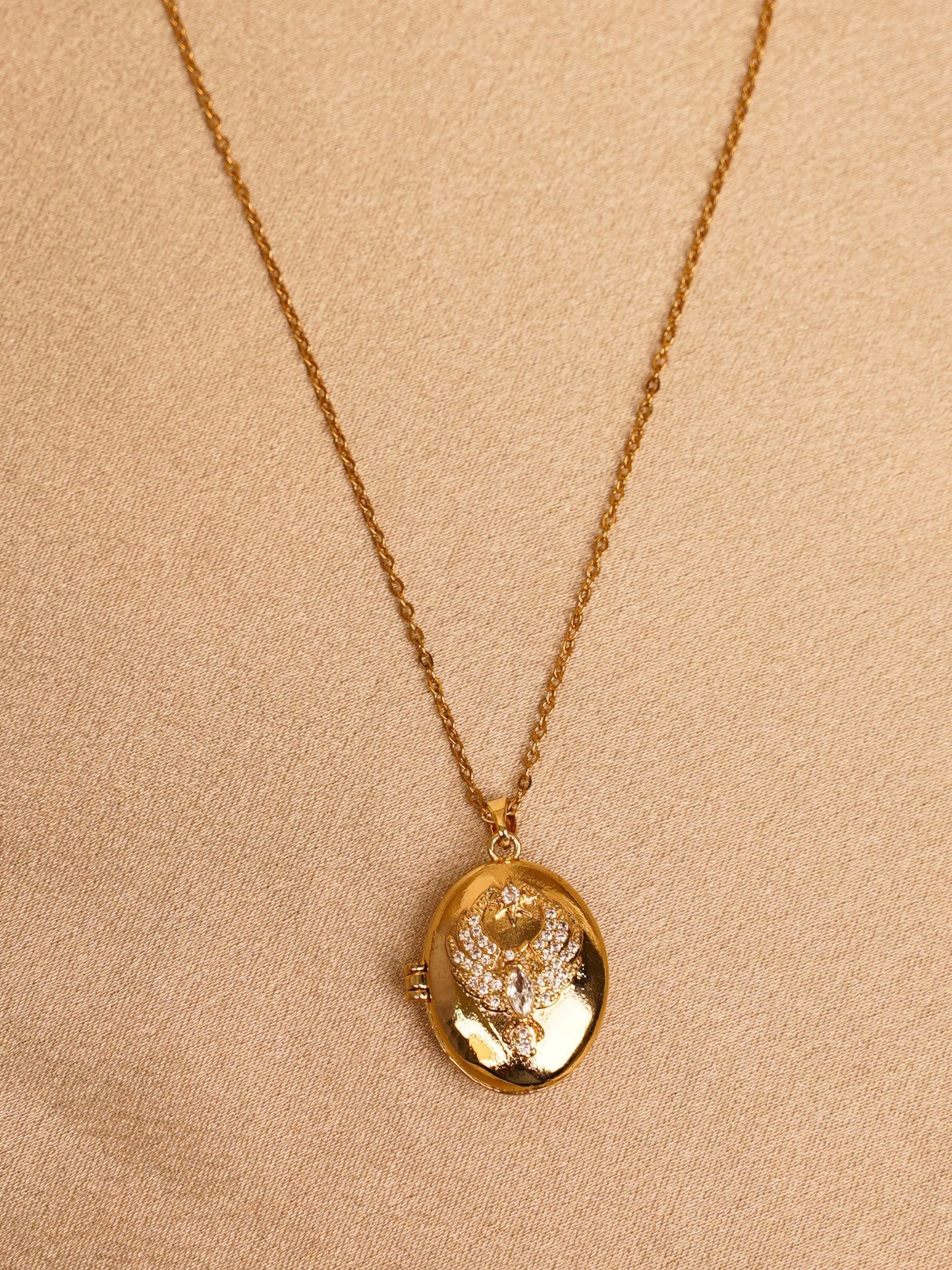 Celestial Heart Locket Necklace