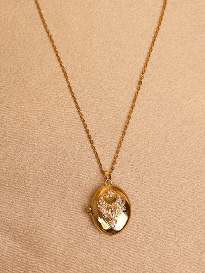 Celestial Heart Locket Necklace