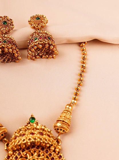 Lord Krishna Temple Necklace Set