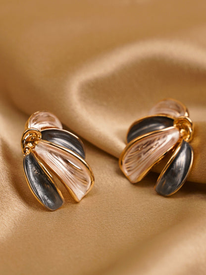 Midnight Petal Statement Earrings