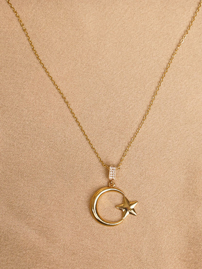 Celeste Moon Star Pendant Necklace