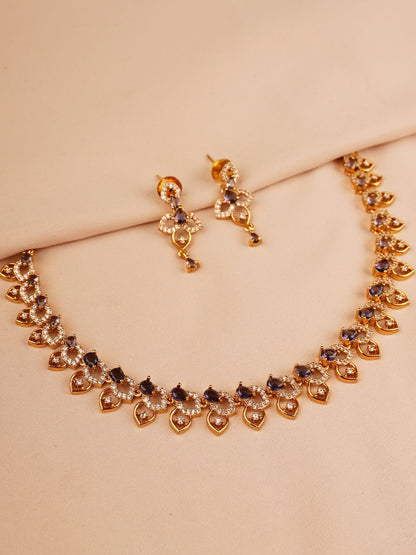 Smoky Pearl Heart Necklace Set