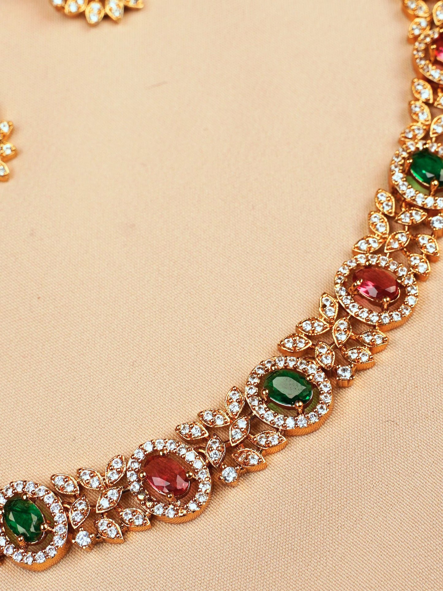 Multicolour Gold Necklace Set
