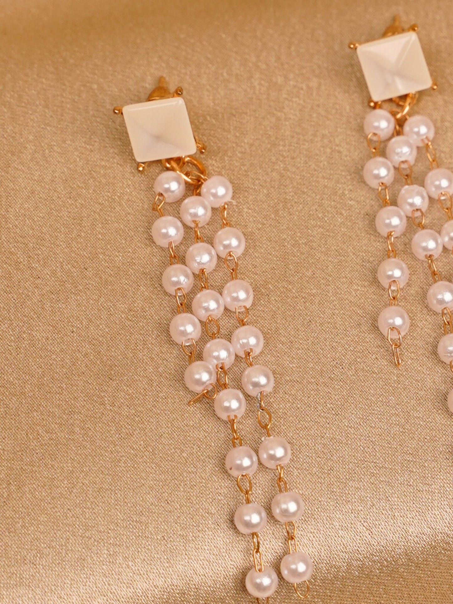 Ivory Pearl Cascade Earrings