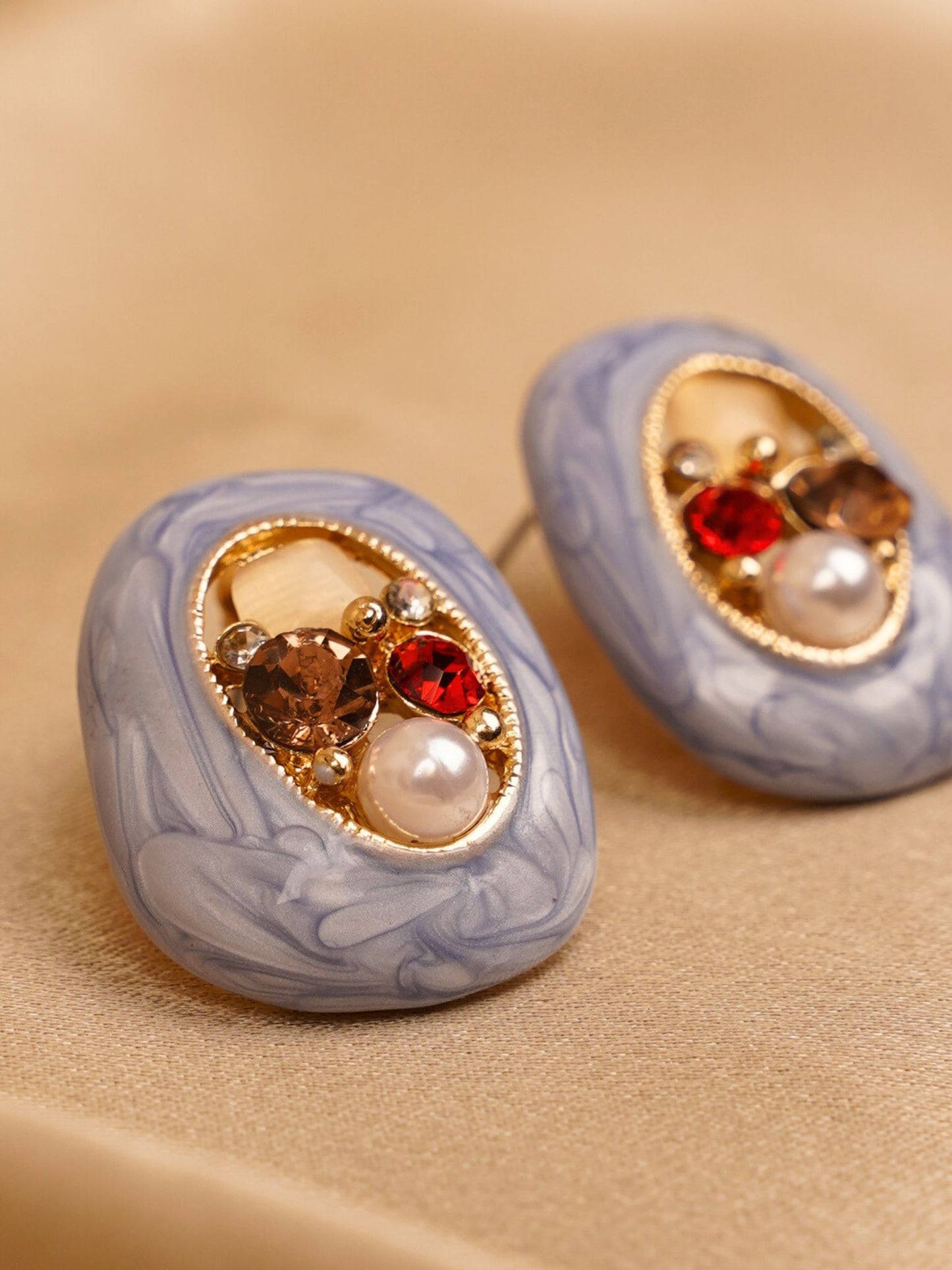 Misty Slate Treasure Studs