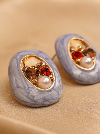 Misty Slate Treasure Studs