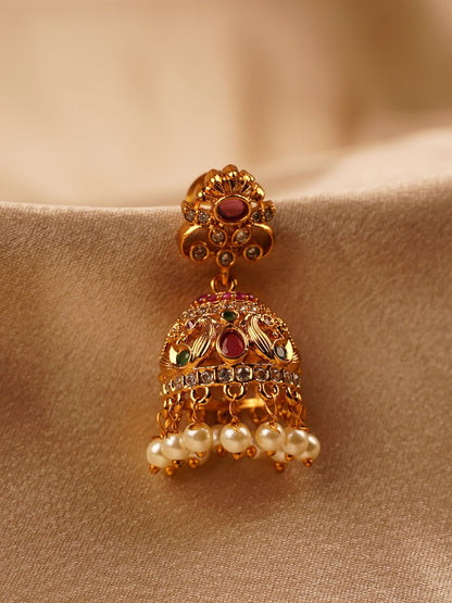 Ruby Heritage Temple Jhumka