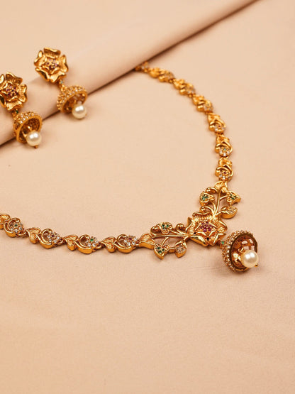 Floral Belle Pearl Necklace Set