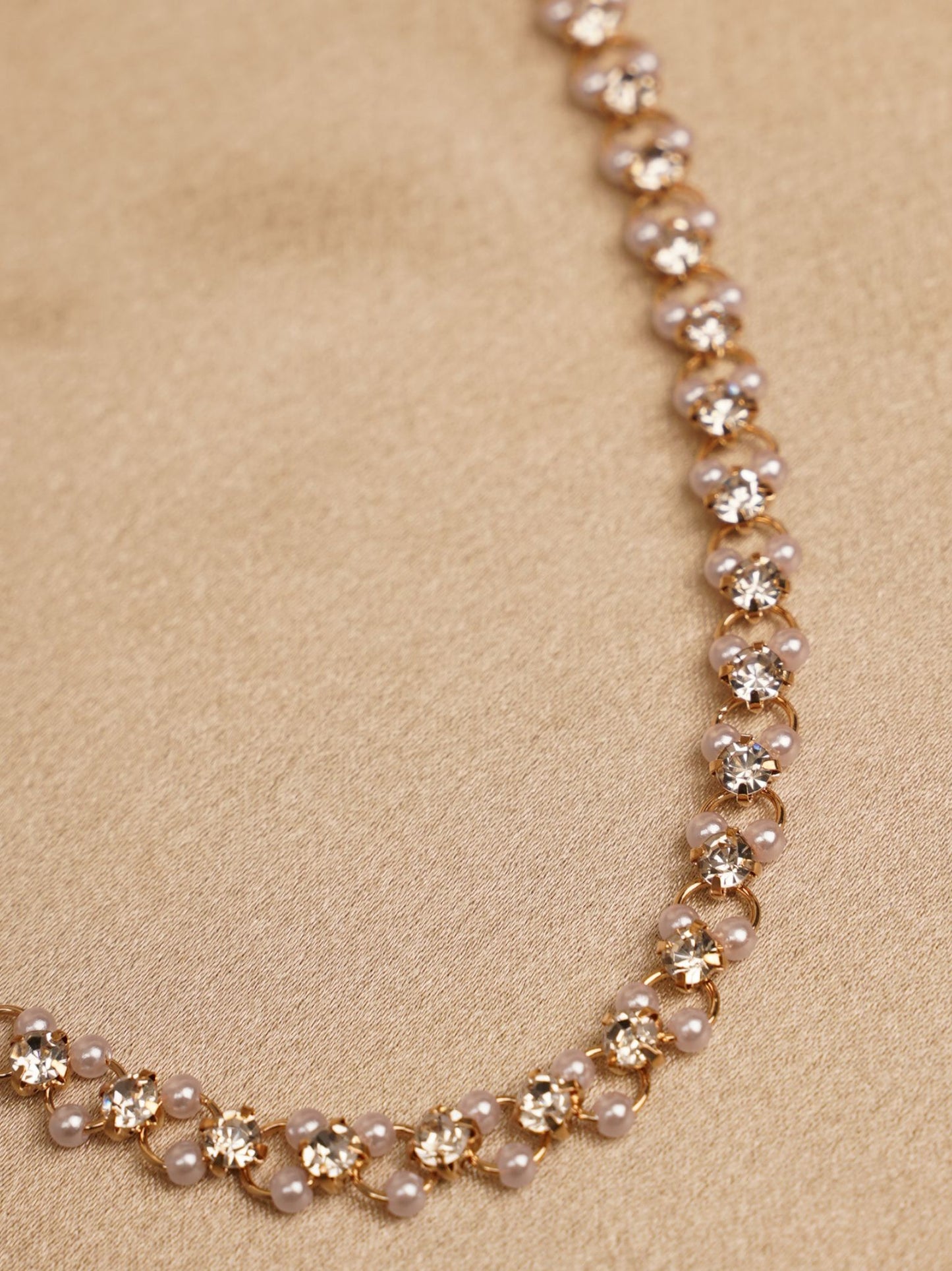 Blush Sparkle Pearl Necklace