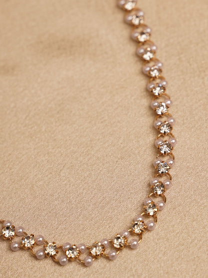 Blush Sparkle Pearl Necklace