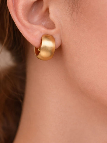 Luna Orb Gold Stud Earrings