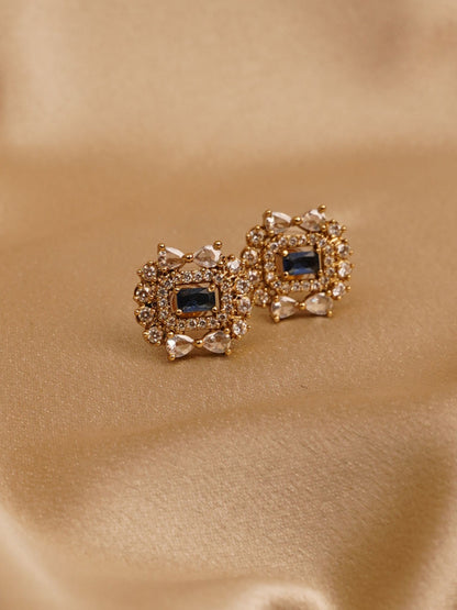 Midnight Regal Square Stud Earrings