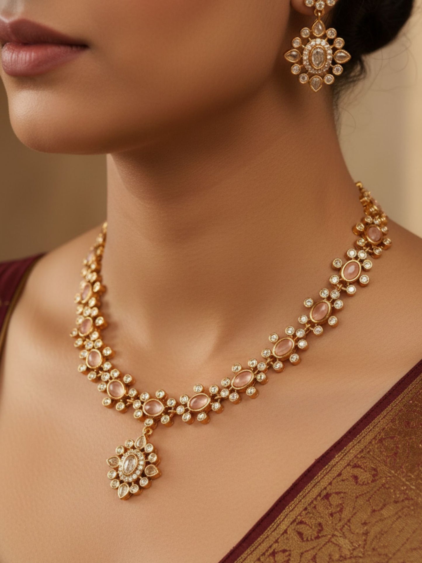 Champagne Radiance Necklace Set