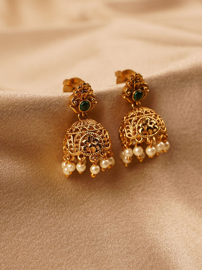 Emerald Temple Jhumka