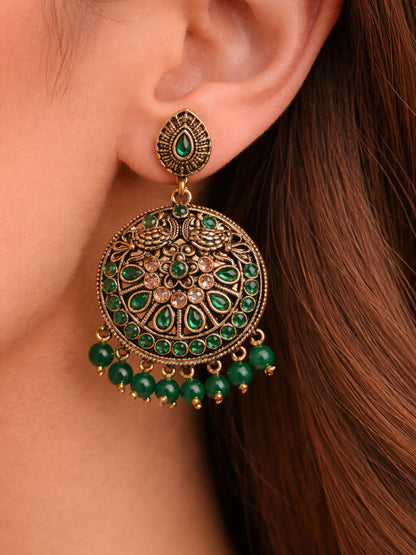 Emerald Noor Chandbali Earrings