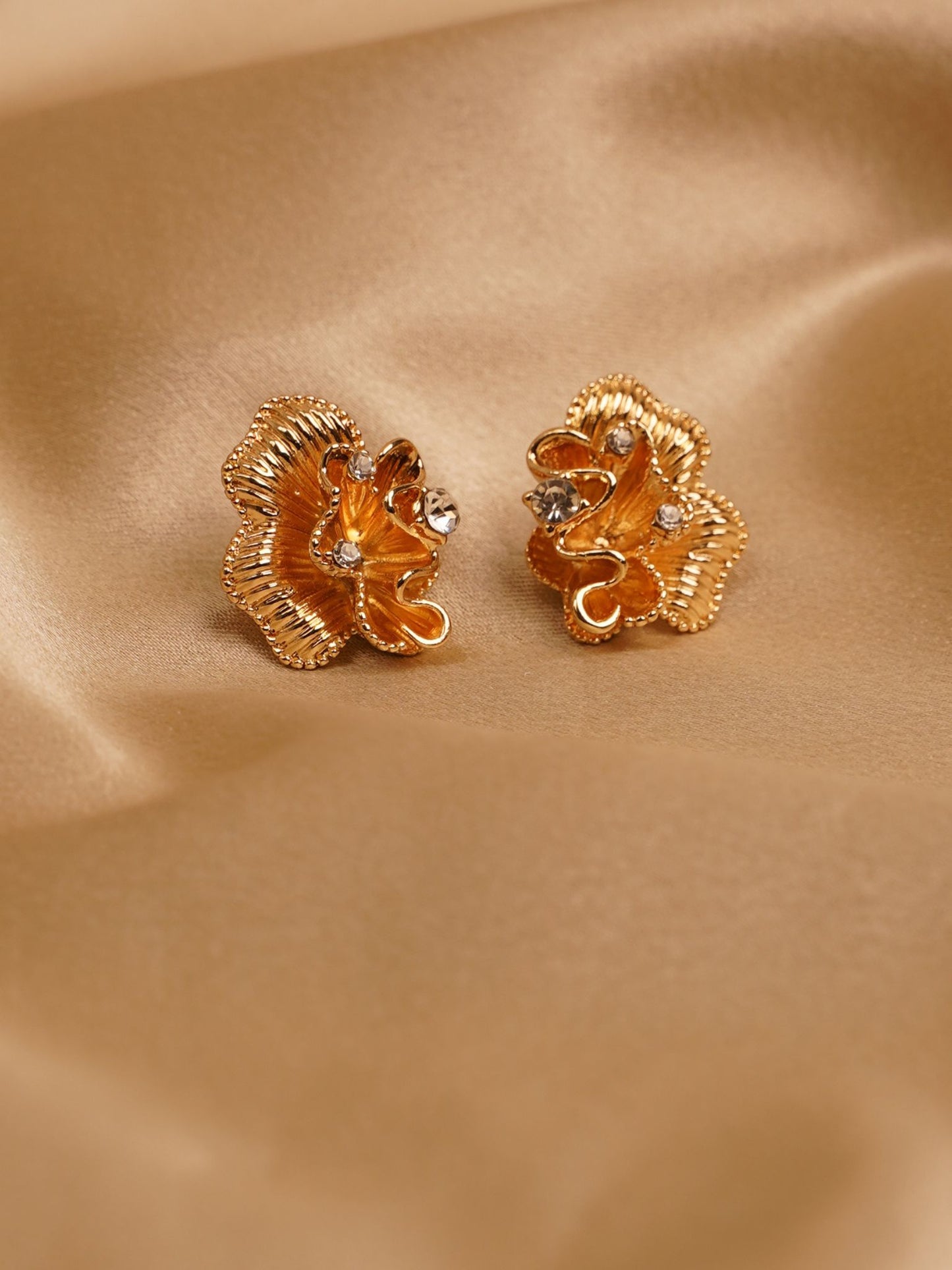 Amber Royale Floral Statement Earrings
