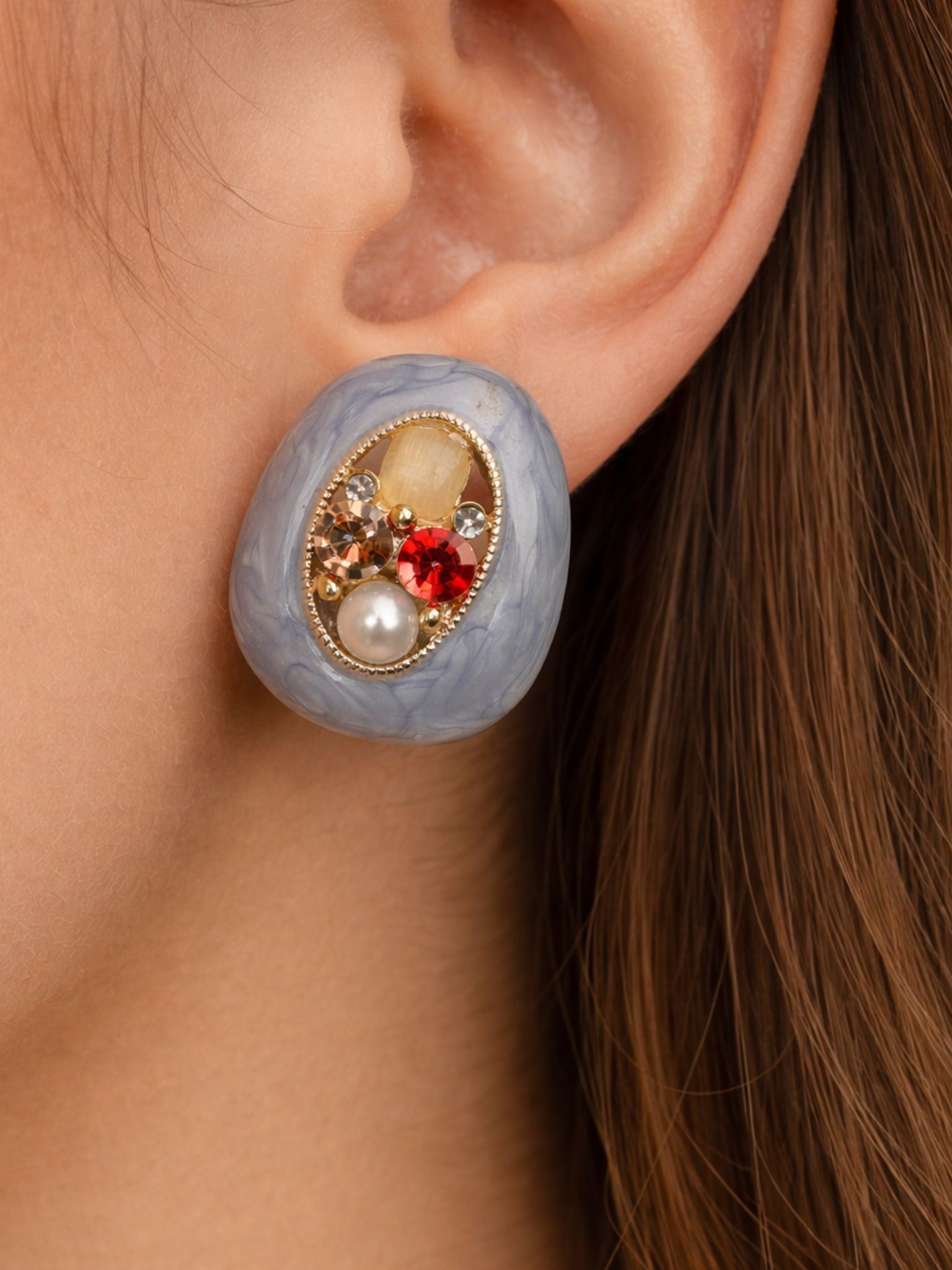 Misty Slate Treasure Studs