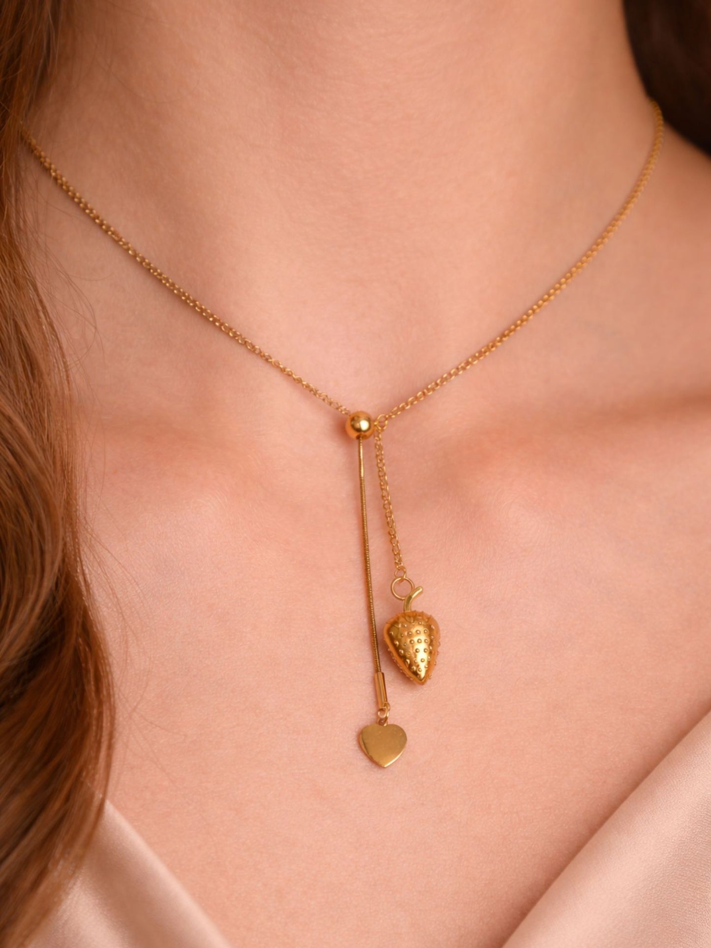 Golden Berry Drop Necklace