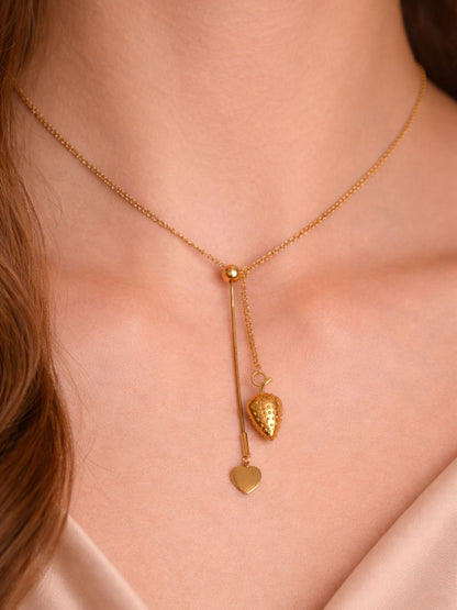 Golden Berry Drop Necklace